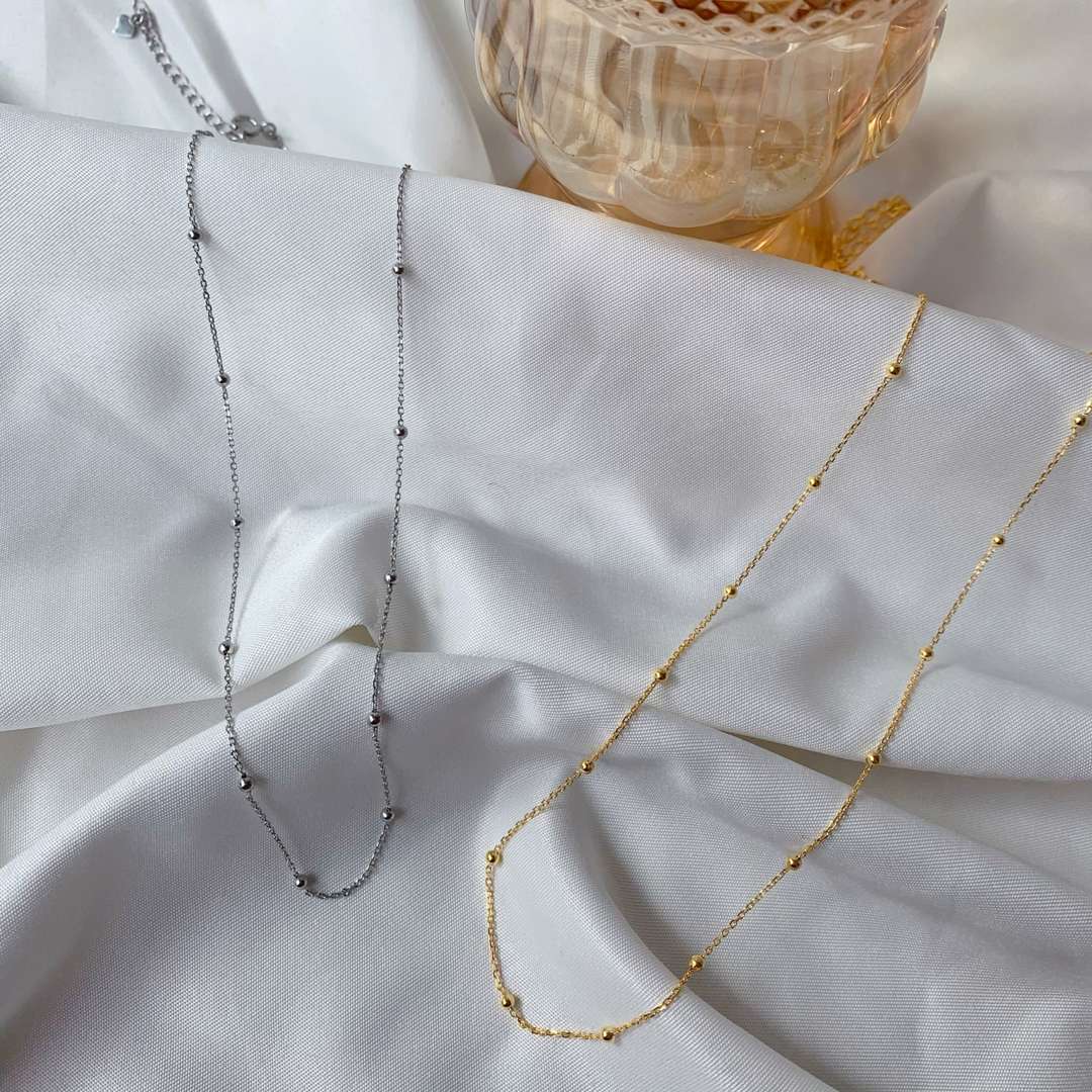 {"Love Lucky":"Love Lucky","Small Bead Clavicle Chain Simple Necklace":"Collana semplice a catena con perline piccole"}