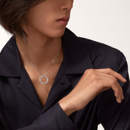 [Love Lucky]LOVE NECKLACE 16MM 3 DIAMONDS