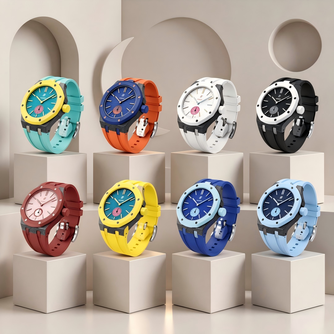 Royal Oak Pop exclusif, boîtier en fibre de carbone et bracelet en silicone