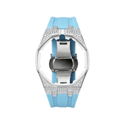 Royal Oak Pop exclusivo con caja de acero, diamantes (moissanita) y correa de silicona