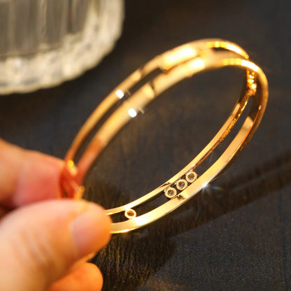 [Love Lucky]Move Romane Diamond Bangle Bracelet