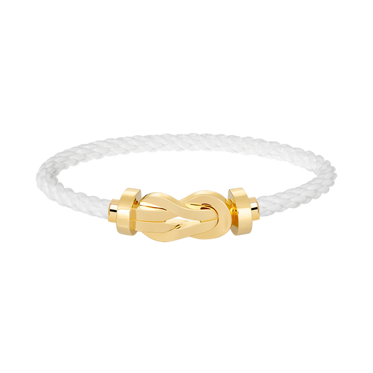 [Love Lucky]BRACCIALE CHANCE CON FIBBIA GRANDE A 8 CIFRE SENZA DIAMANTI ORO