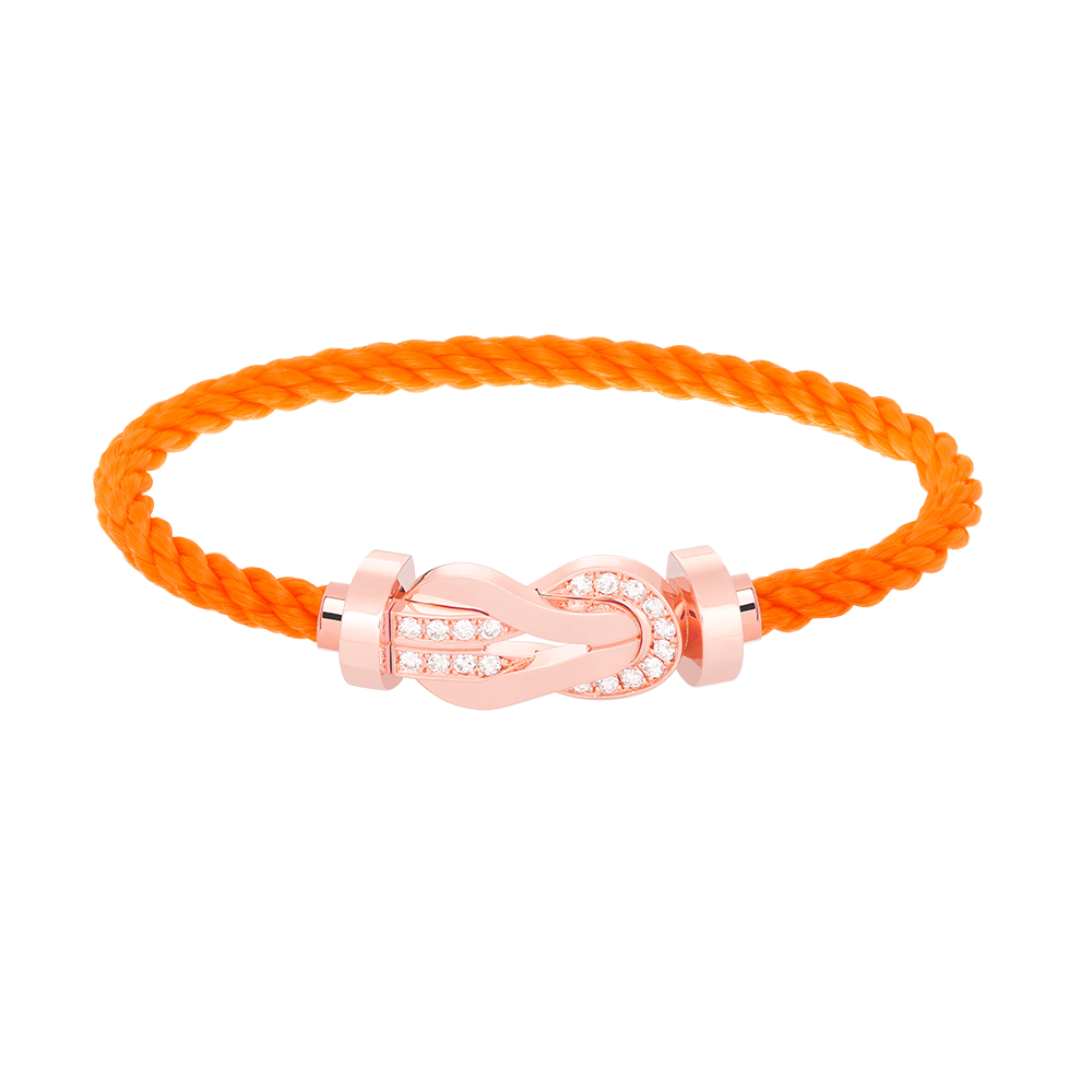 [Love Lucky]CHANCE LARGE 8 FIGURE BUCKLE HALF DIAMOND BRACELET ROSE GOLD