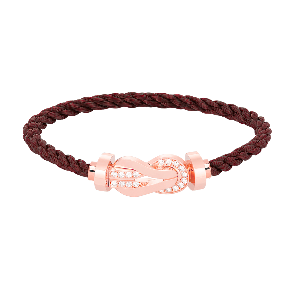 [Love Lucky]CHANCE LARGE 8 FIGURE BUCKLE HALF DIAMOND BRACELET ROSE GOLD