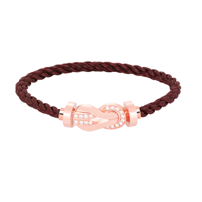 [Love Lucky]CHANCE LARGE 8 FIGURE BUCKLE HALF DIAMOND BRACELET ROSE GOLD