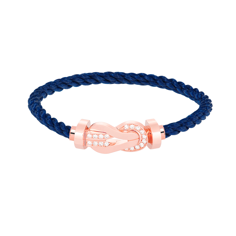 [Love Lucky]CHANCE LARGE 8 FIGURE BUCKLE HALF DIAMOND BRACELET ROSE GOLD
