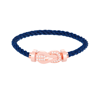 [Love Lucky]CHANCE LARGE 8 FIGURE BUCKLE HALF DIAMOND BRACELET ROSE GOLD