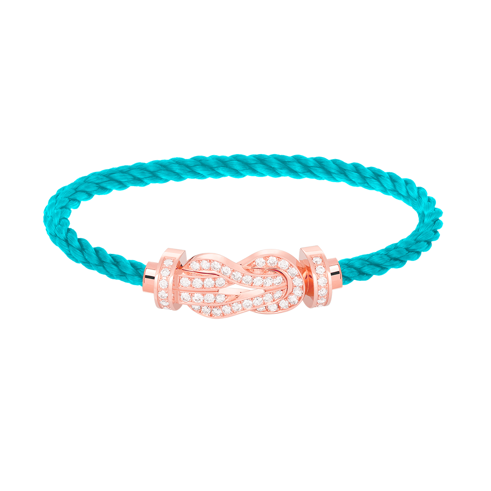 [Love Lucky] BRACCIALE CHANCE LARGE CON FIBBIA A OTTO, INTERAMENTE RIVESTITO DI DIAMANTI, IN ORO ROSA