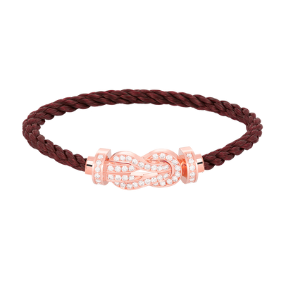 [Love Lucky] BRACCIALE CHANCE LARGE CON FIBBIA A OTTO, INTERAMENTE RIVESTITO DI DIAMANTI, IN ORO ROSA