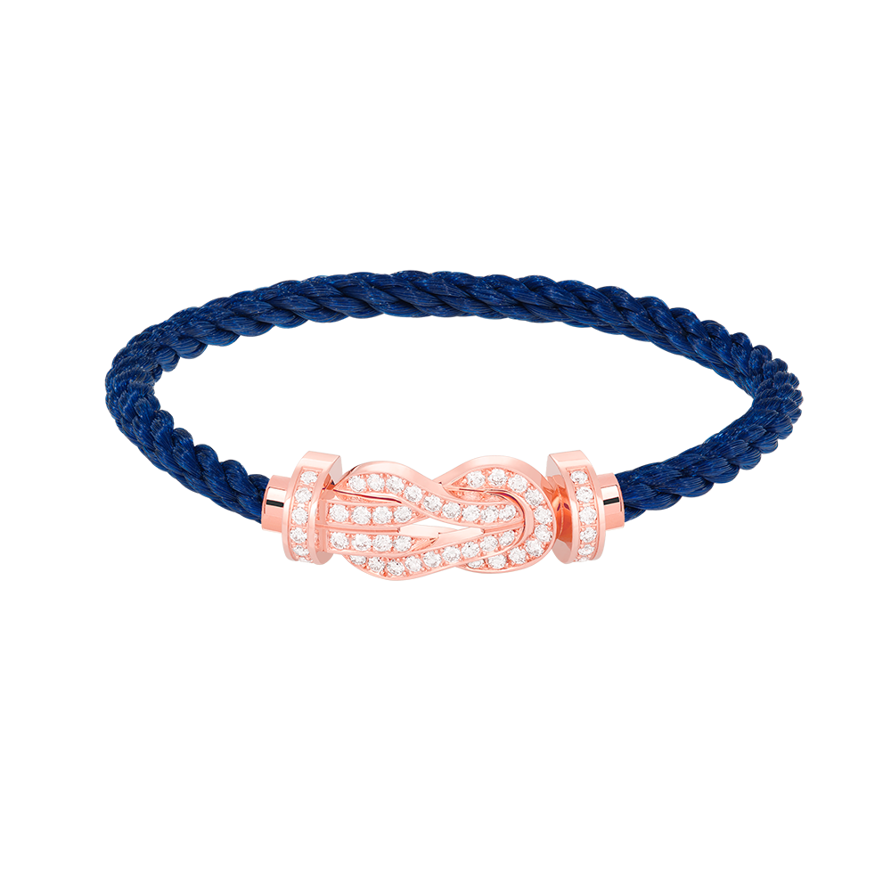 [Love Lucky] BRACCIALE CHANCE LARGE CON FIBBIA A OTTO, INTERAMENTE RIVESTITO DI DIAMANTI, IN ORO ROSA