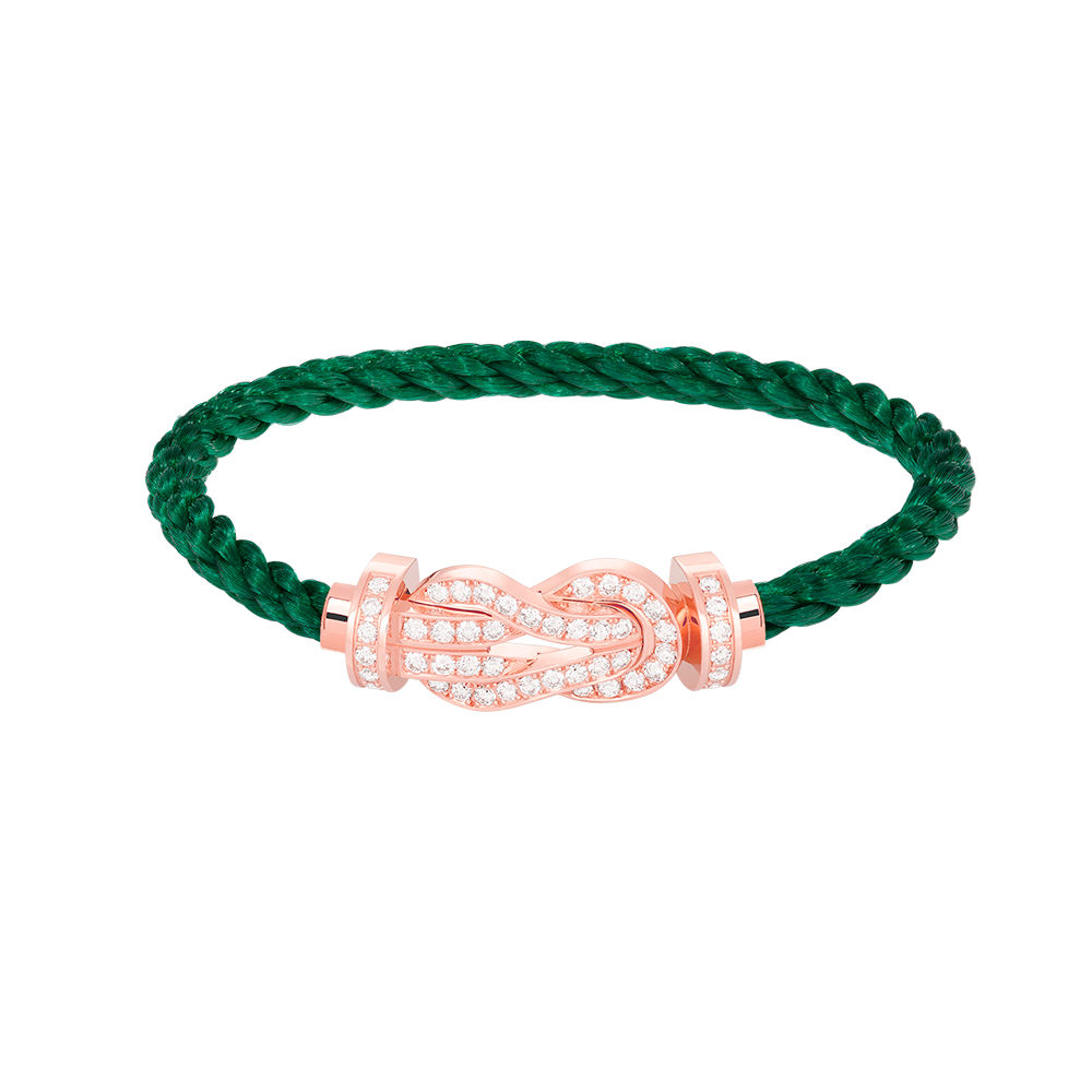 [Love Lucky] BRACCIALE CHANCE LARGE CON FIBBIA A OTTO, INTERAMENTE RIVESTITO DI DIAMANTI, IN ORO ROSA