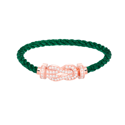 [Love Lucky] BRACCIALE CHANCE LARGE CON FIBBIA A OTTO, INTERAMENTE RIVESTITO DI DIAMANTI, IN ORO ROSA