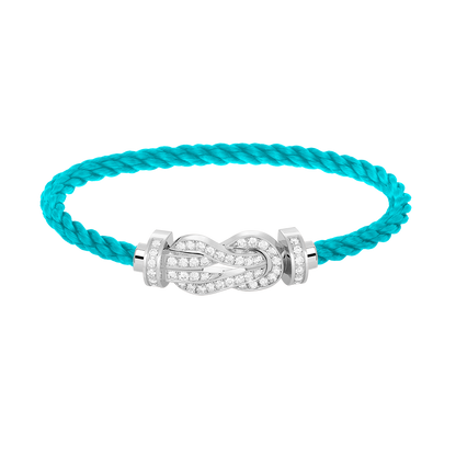 [Love Lucky] BRACCIALE IN ARGENTO CON FIBBIA GRANDE «CHANCE» A FORMA DI 8 E INTERAMENTE RICOPERTO DI DIAMANTI