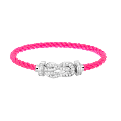 [Love Lucky] BRACCIALE IN ARGENTO CON FIBBIA GRANDE «CHANCE» A FORMA DI 8 E INTERAMENTE RICOPERTO DI DIAMANTI