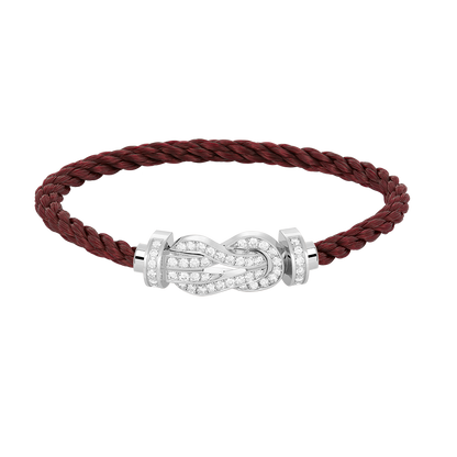 [Love Lucky] BRACCIALE IN ARGENTO CON FIBBIA GRANDE «CHANCE» A FORMA DI 8 E INTERAMENTE RICOPERTO DI DIAMANTI