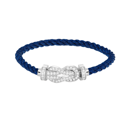 [Love Lucky] BRACCIALE IN ARGENTO CON FIBBIA GRANDE «CHANCE» A FORMA DI 8 E INTERAMENTE RICOPERTO DI DIAMANTI