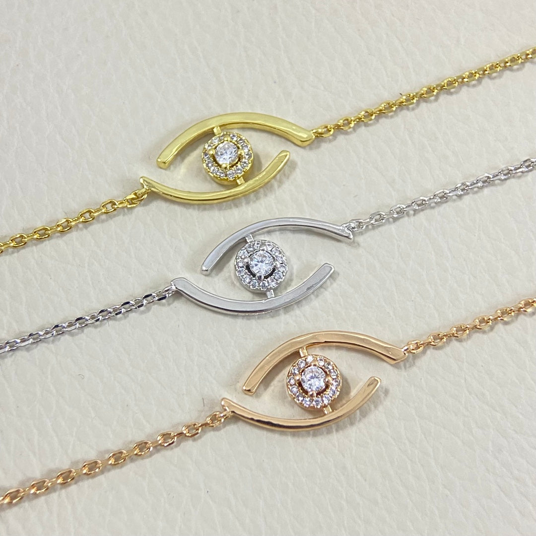 [Love Lucky] Bracelet Lucky Eye avec diamants pavés