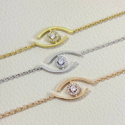 [Love Lucky] Bracelet Lucky Eye avec diamants pavés
