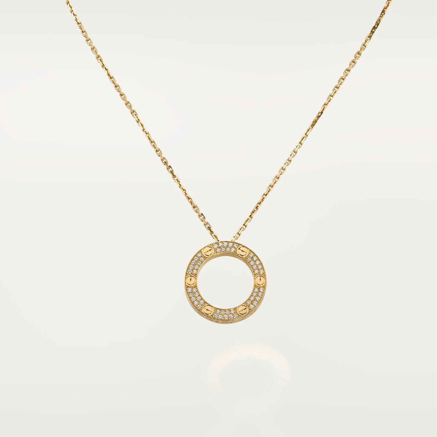 [Love Lucky]LOVE NECKLACE 16MM  FULL DIAMOND