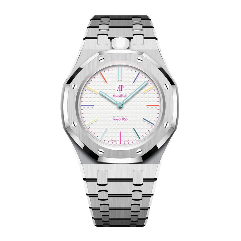 Bracelet de montre intégré enveloppant pour Royal Oak Pop Exclusive, boîtier et bracelet en acier