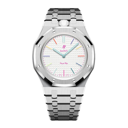 Bracelet de montre intégré enveloppant pour Royal Oak Pop Exclusive, boîtier et bracelet en acier