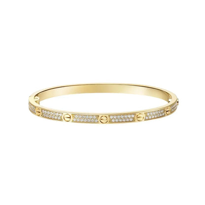 [LoveLucky] JUSTE Diamond & LOVE Diamond Bracelet Stack Set