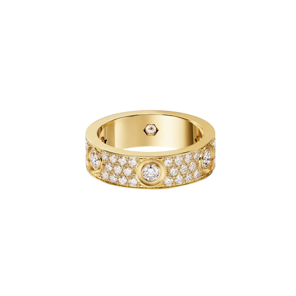 [Love Lucky]LOVE 5.5MM FULL-PAVE 6-DIAMOND RING