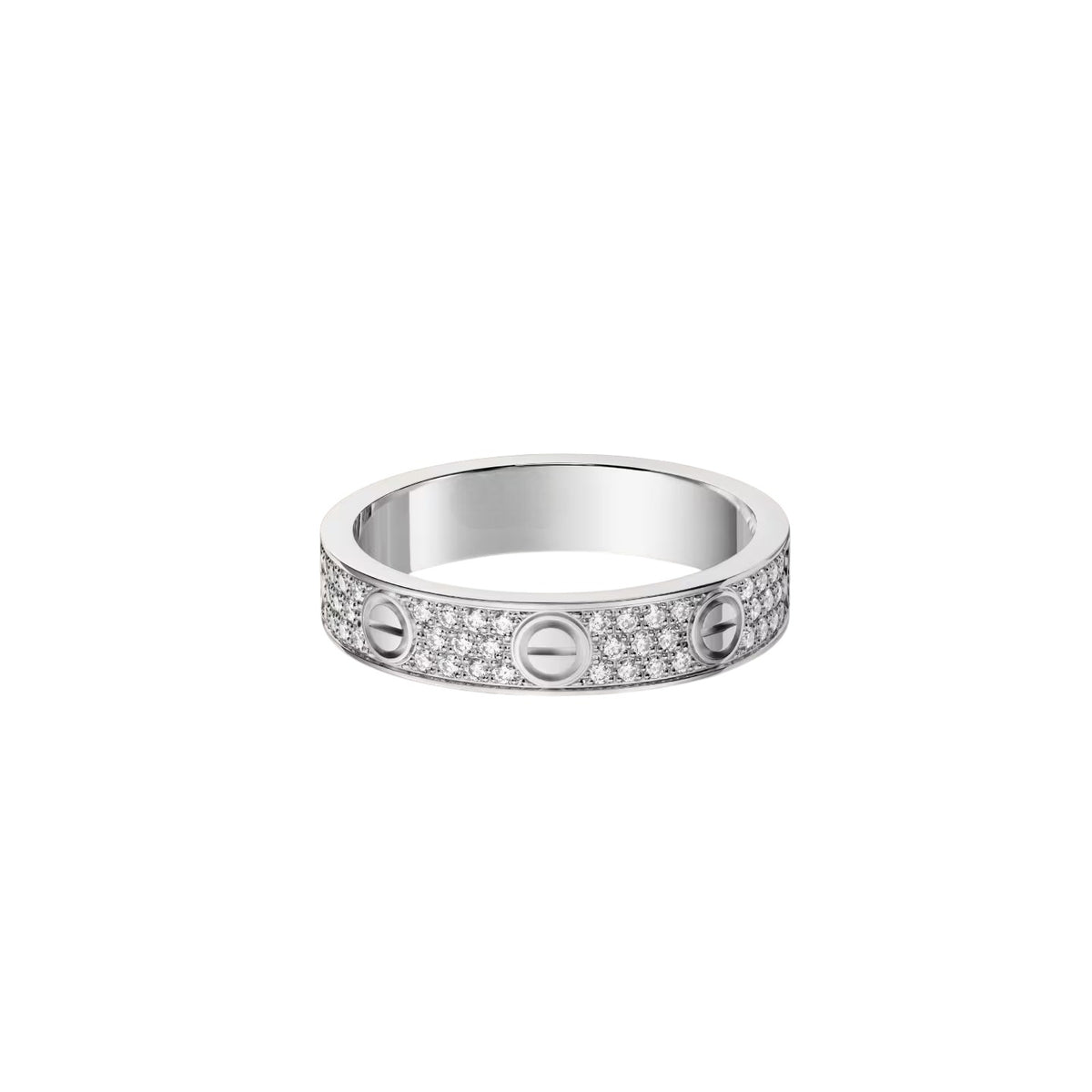 [Love Lucky]LOVE RING 4.0MM DIAMOND PAVED