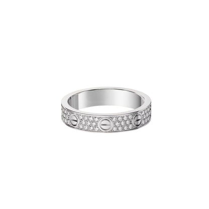 [Love Lucky]LOVE RING 4.0MM DIAMOND PAVED