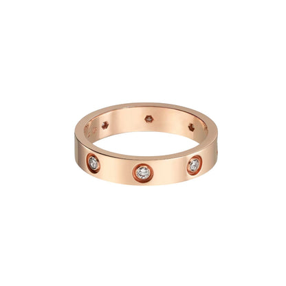 [Love Lucky]LOVE 4MM 8 DIAMOND RING