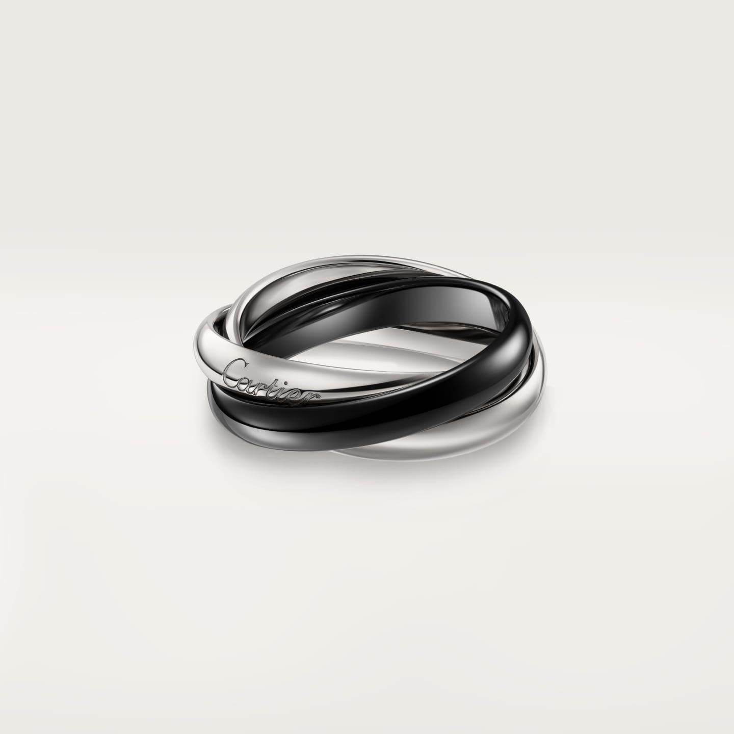 [Love Lucky]TRINITY 3.2MM RING BLACK CERAMIC