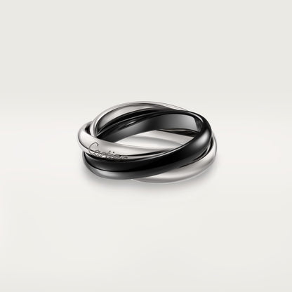 [Love Lucky]TRINITY 3.2MM RING BLACK CERAMIC