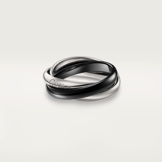 [Love Lucky]TRINITY 3.2MM RING BLACK CERAMIC