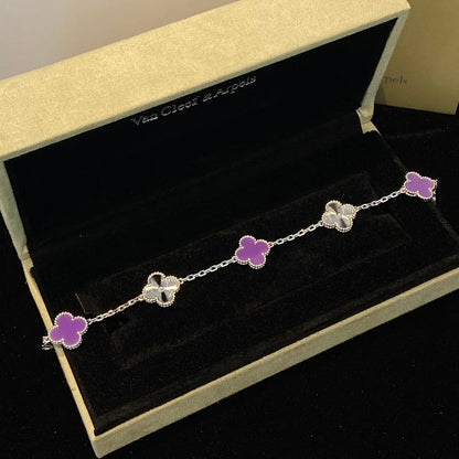 [Love Lucky] CLOVER 5 MOTIF VIOLET BRACELET COLLECTION