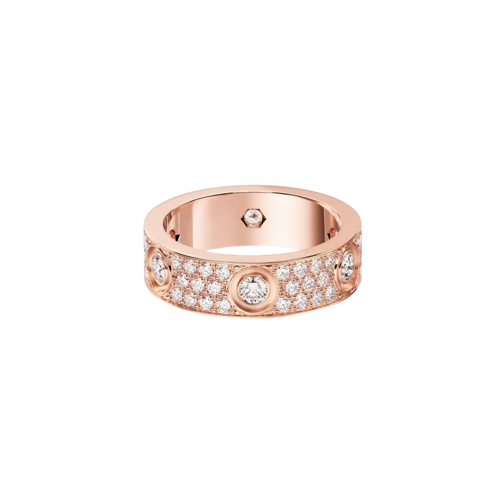 [Love Lucky]LOVE 5.5MM FULL-PAVE 6-DIAMOND RING