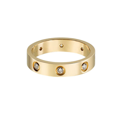 [Love Lucky]LOVE 4MM 8 DIAMOND RING