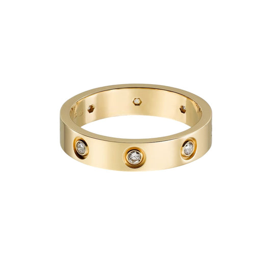 [Love Lucky]LOVE 4MM 8 DIAMOND RING
