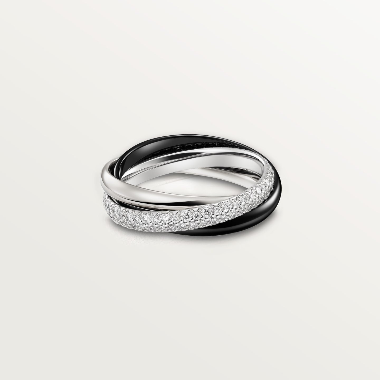 [Love Lucky]TRINITY 3.2MM RING BLACK CERAMIC