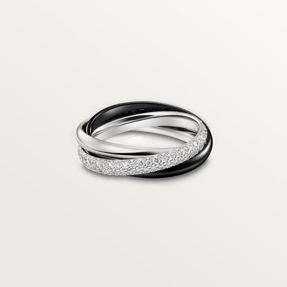 [Love Lucky]TRINITY 3.2MM RING BLACK CERAMIC