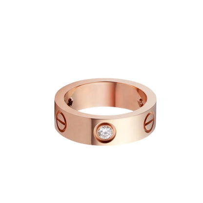 [Love Lucky]LOVE 5.5MM 3 DIAMOND RING