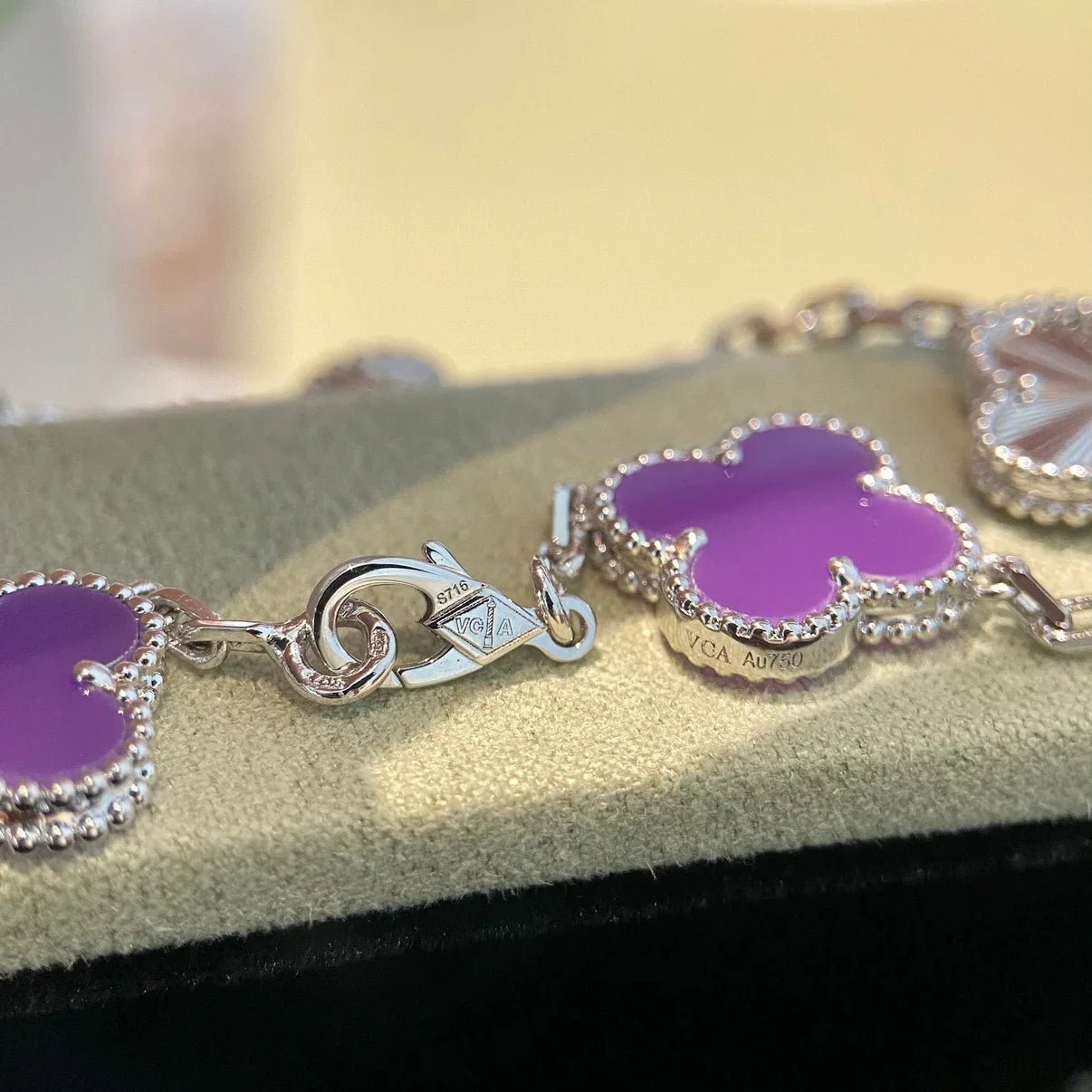 [Love Lucky] CLOVER 5 MOTIF VIOLET BRACELET COLLECTION