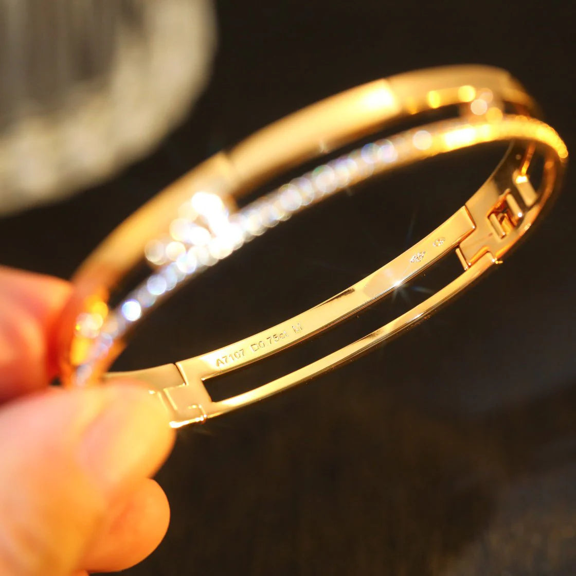 [Love Lucky]Move Romane Diamond Bangle Bracelet