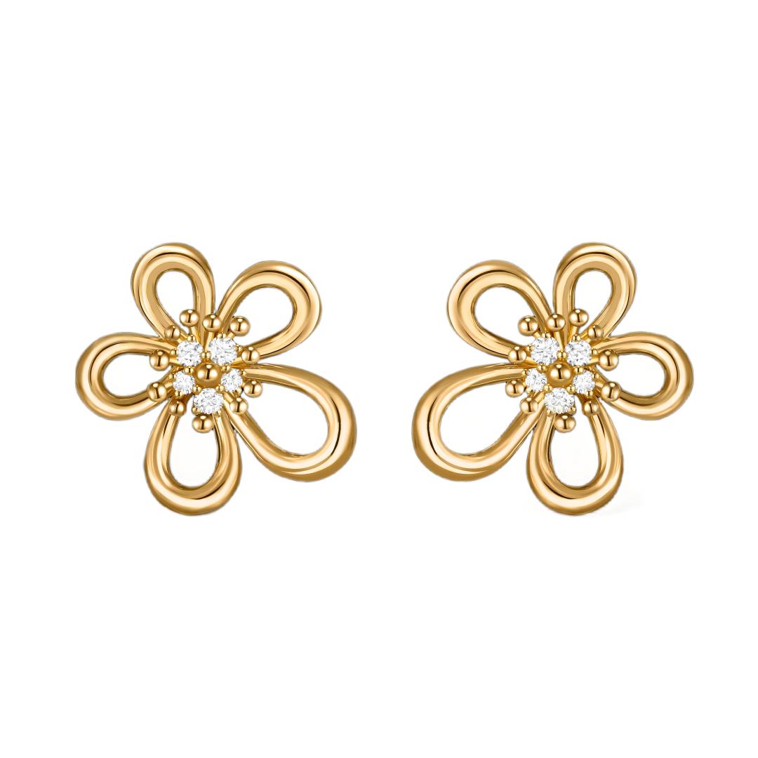 [Love Lucky] FLOWERLACE EARRING 5 DIAMONDS