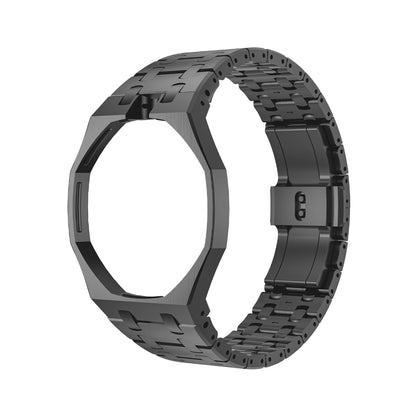 Cassa in acciaio nero e cinturino in silicone Oak Pop