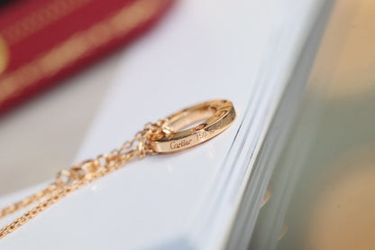 [Love Lucky] LIEBESHALSKETTE VERSTELLBAR ROSÉGOLD 2 DIAMANT 