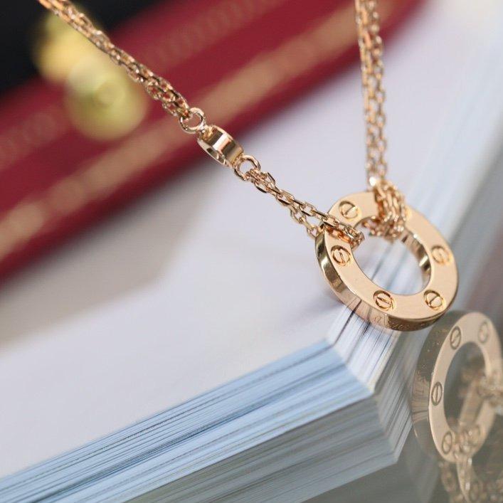 [Love Lucky] LIEBESHALSKETTE VERSTELLBAR ROSÉGOLD 2 DIAMANT 