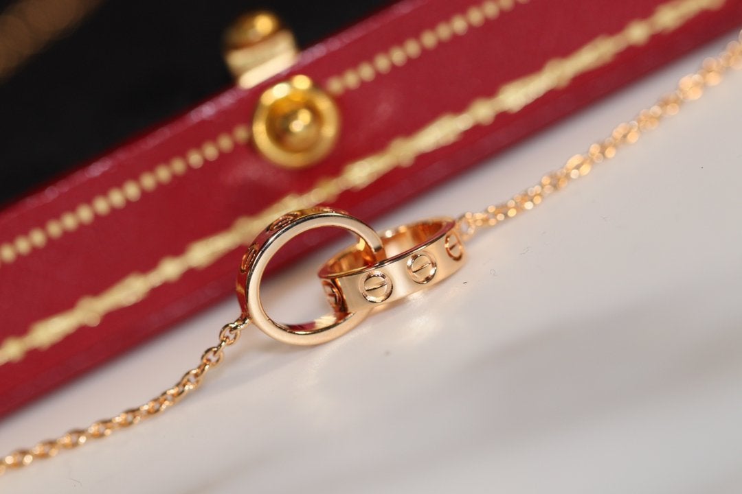 [Love Lucky] LIEBESHALSKETTE ROSA GOLD UND SILBER 