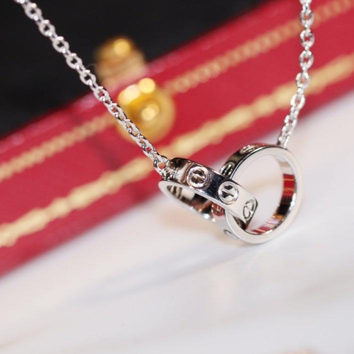 [Love Lucky] LIEBESHALSKETTE ROSA GOLD UND SILBER 
