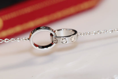 [Love Lucky] LIEBESHALSKETTE ROSA GOLD UND SILBER 