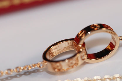 [Love Lucky] LIEBESHALSKETTE ROSA GOLD UND SILBER 